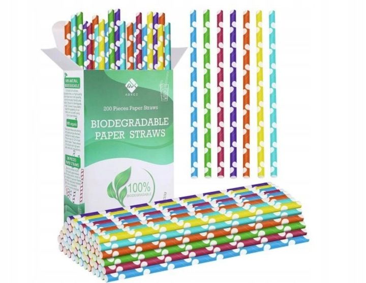  200 počítač. papier slamky bio slamky na pitie slama