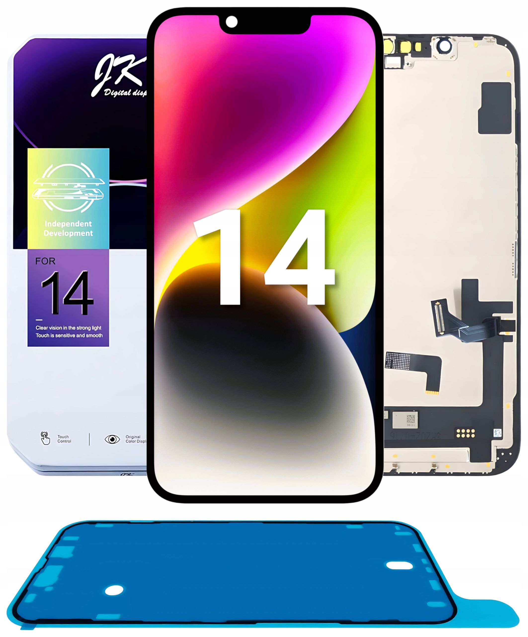  Ekranas į "iphone" 14 ekranas lcd incell jk a2882 kintamas chip +tarpiklis