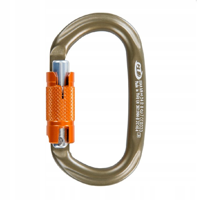  Plieninis karabinas kavos aparatas ct - pillar cf sidabras 30kn 110x61mm 163g en12275