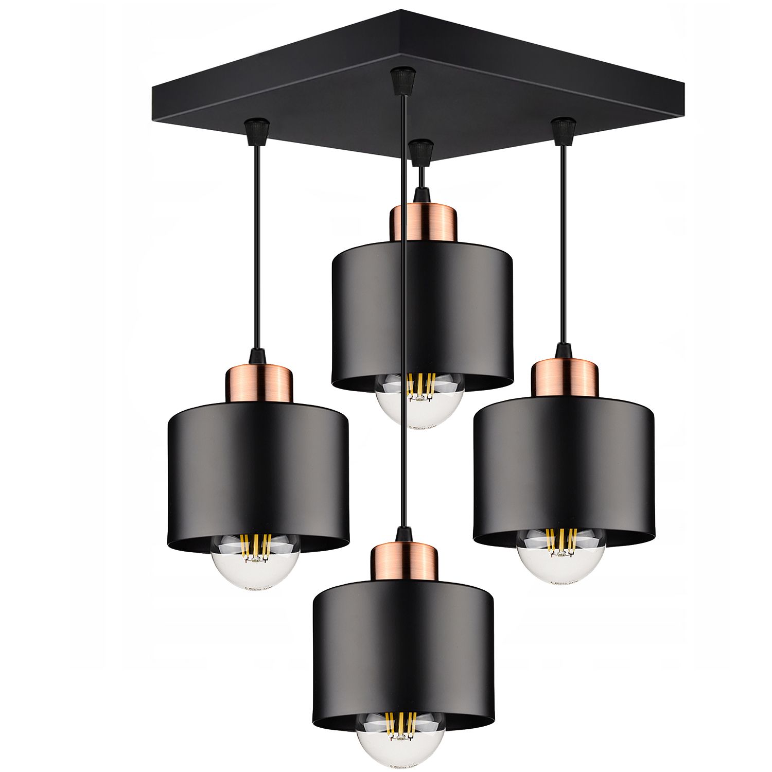  Ceiling lamp hanging lamp golden white modern 3x e27 for the living room