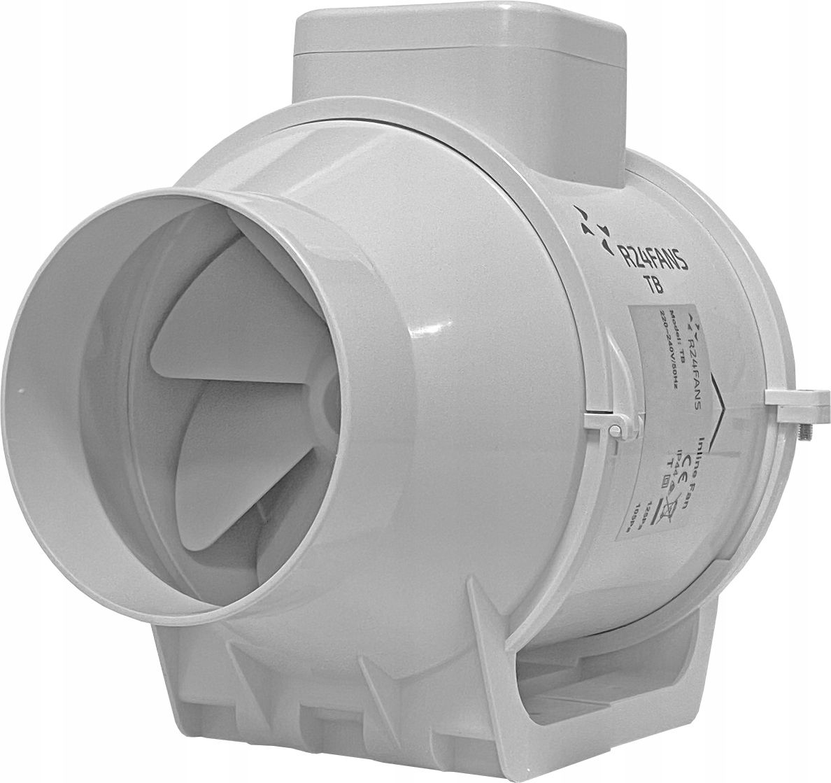  Radiální potrubní ventilátor 420m3/h průměr 125mm vkv 125 kuličková ložiska
