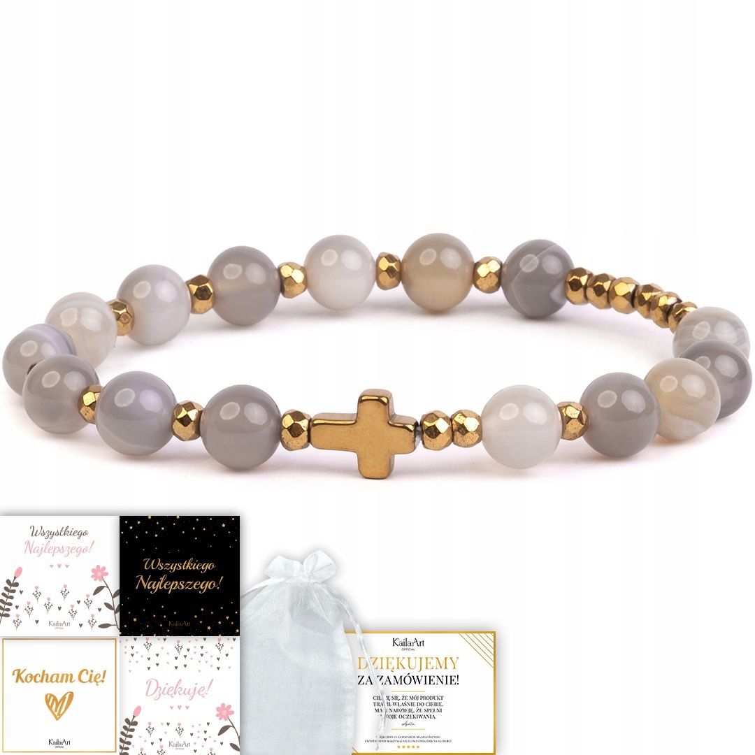  Rosary bracelet with crossword clue from natural stones cross agate dragoon