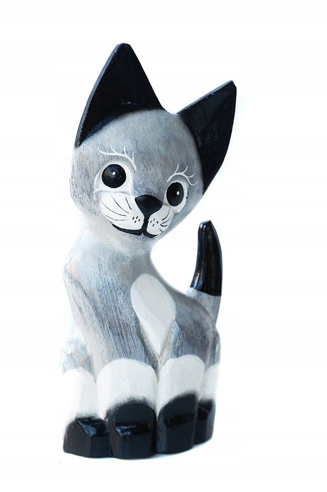  Katze kätzchen holzfigur wunderschön einzigartig dekoration oder geschenk 30cm