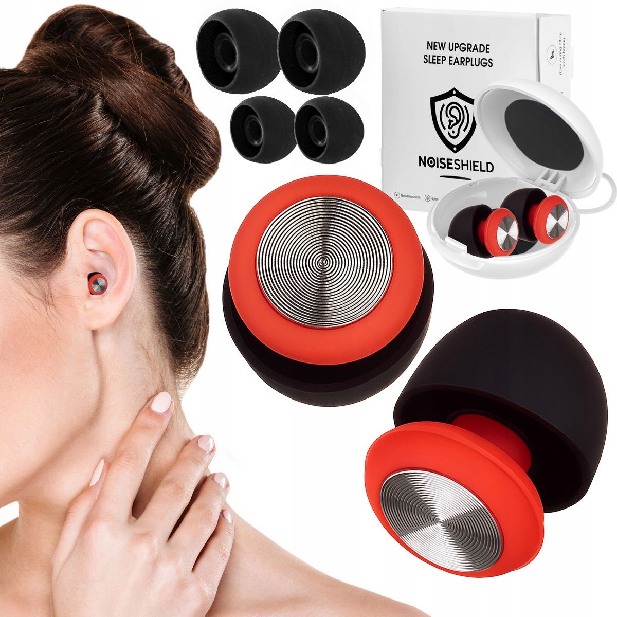  Korken ohrstöpsel silikon mehrweg + armbinde 3d für die augen schlafen