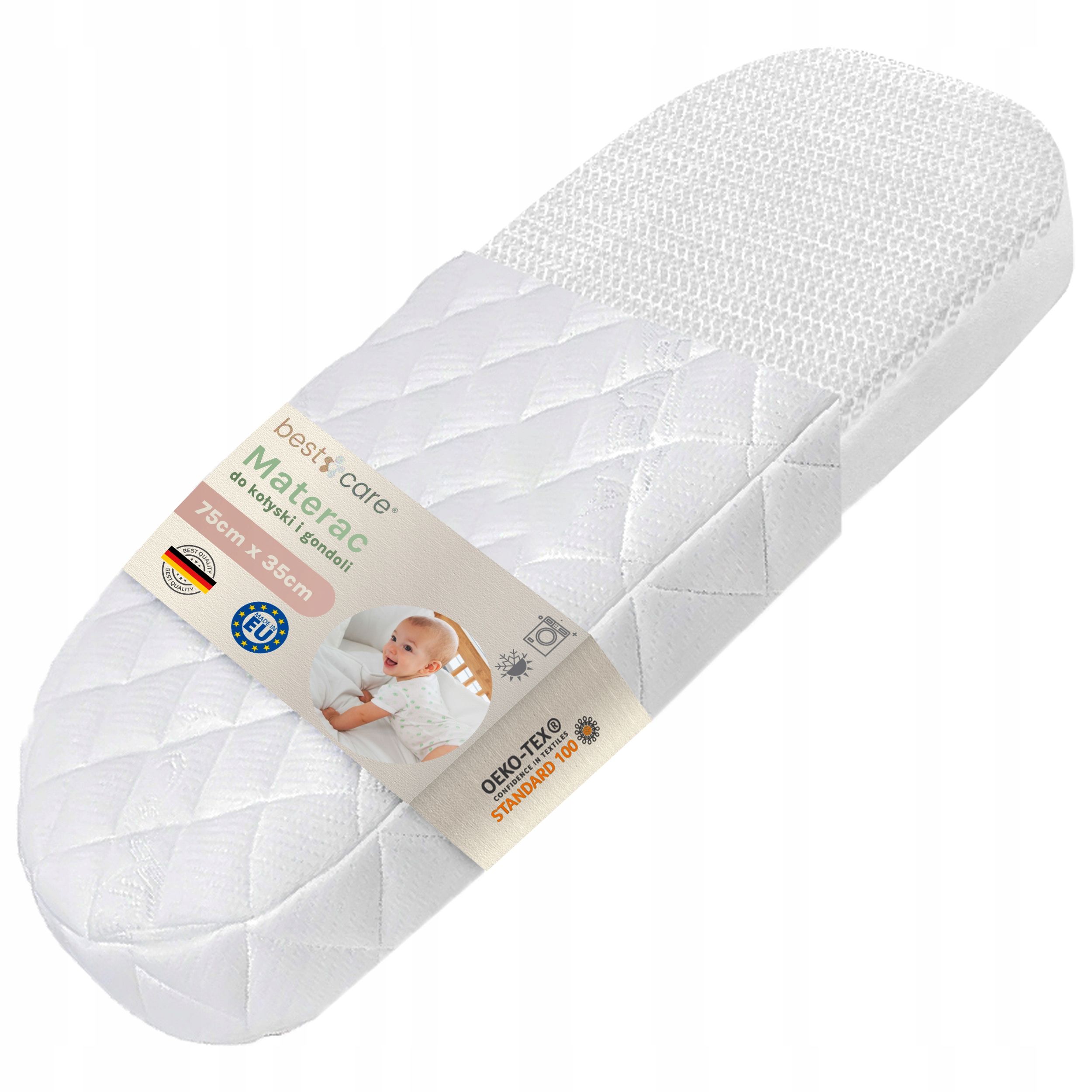  Bestcare aero čiužinys kūdikiams lopšiui air + ovalus 89 x 50 cm