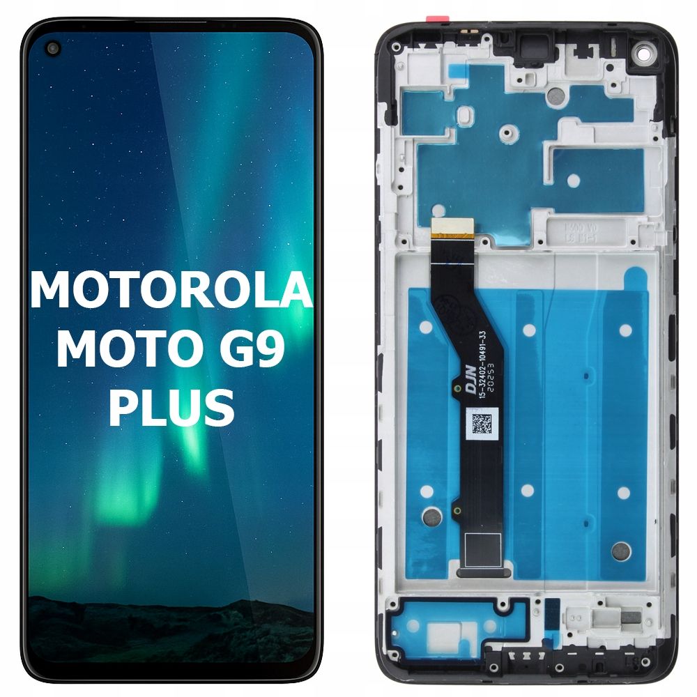  Lcd ekrāns uz motorola moto g9 + rāmis | oriģināls | instrukcija |