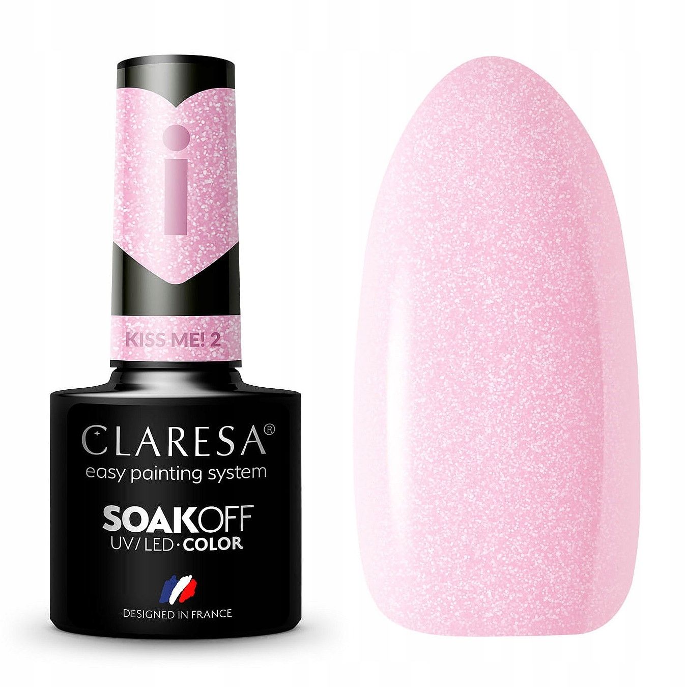  Claresa hübriid küünelakk burgundia glitter pink 554