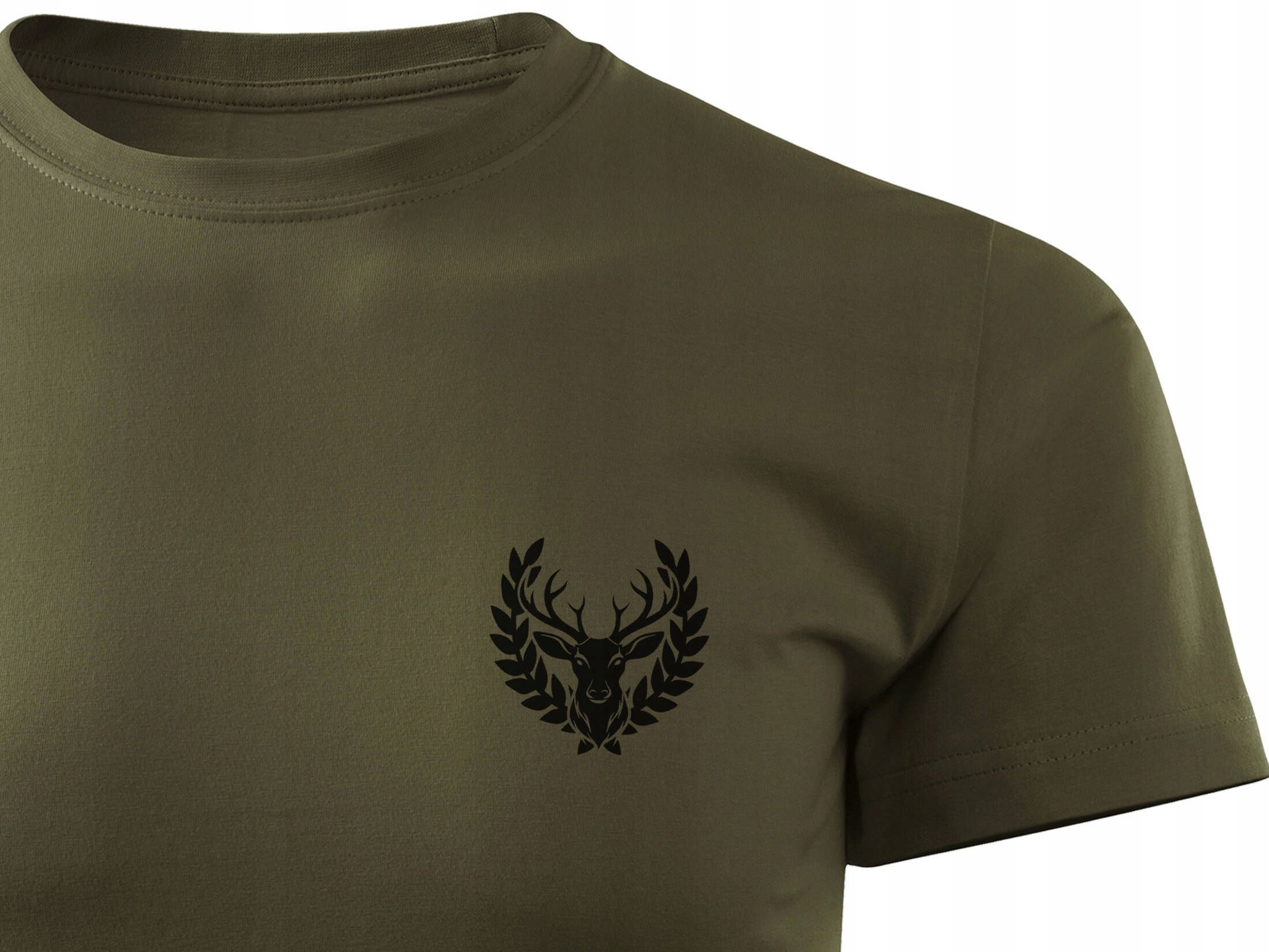 Cotton t-shirts khaki for hunting printout hunting bull w wiencu size l