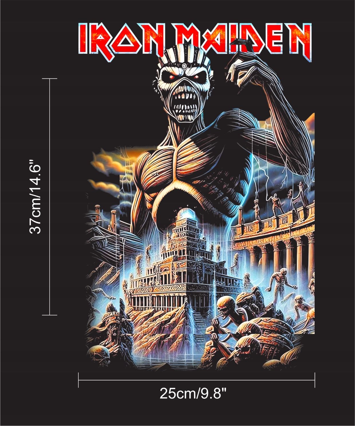  Iron maiden 2 | nálepka na oblečení dtf velikost 10x16cm připraveno na žehlení