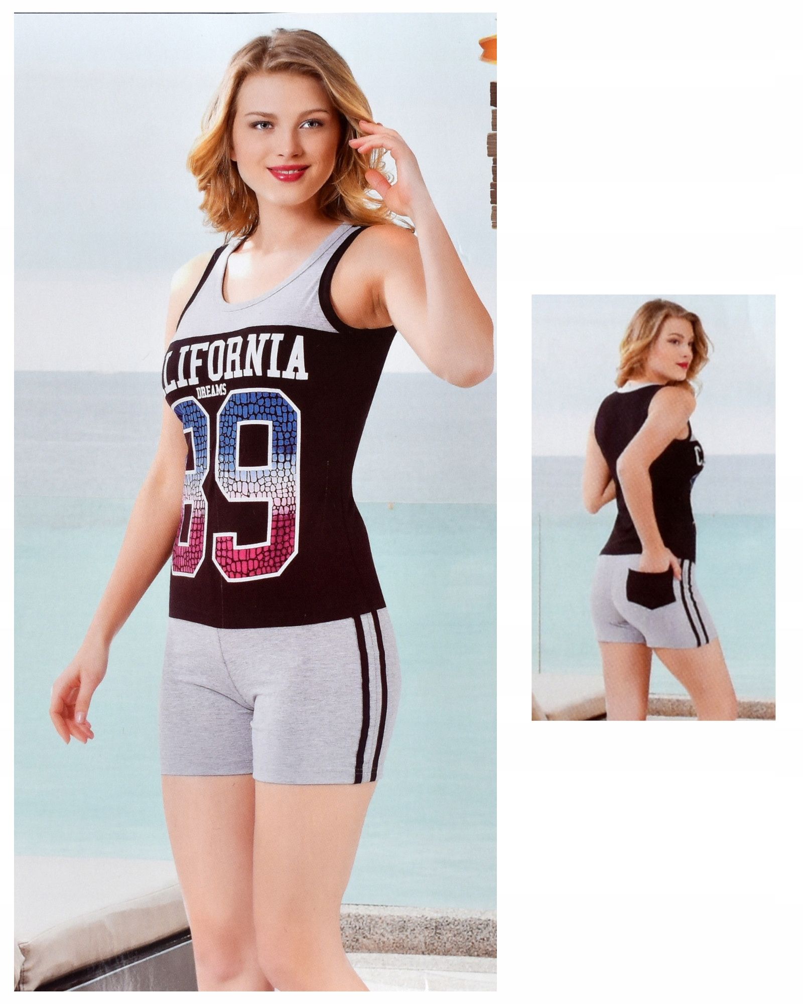  S/m garnitur feminin bluse i shorts 65159