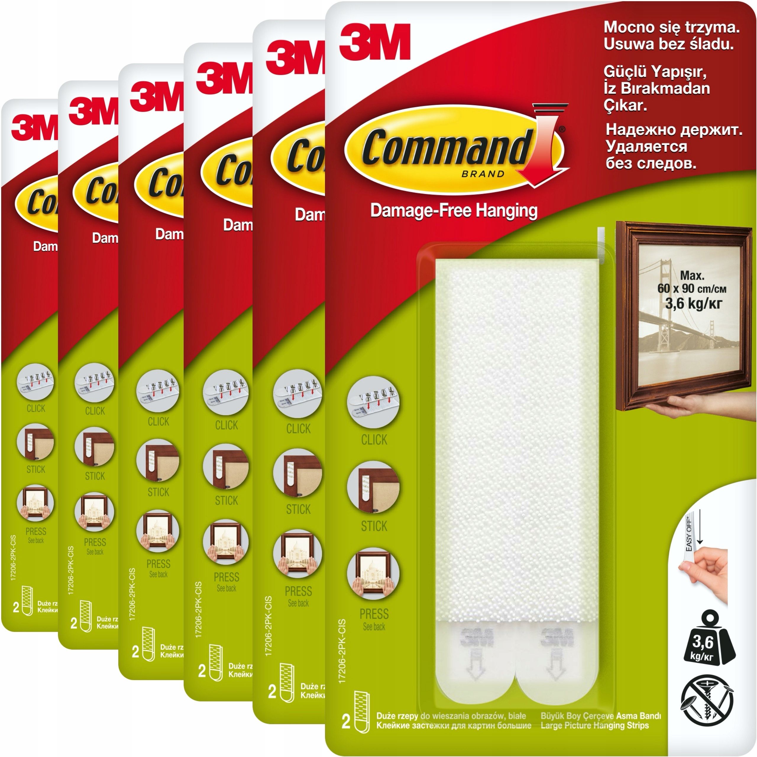  Komanda 3m velcro juostos didelis siauros 4 rinkinys = 8 kompiuterių. 17207
