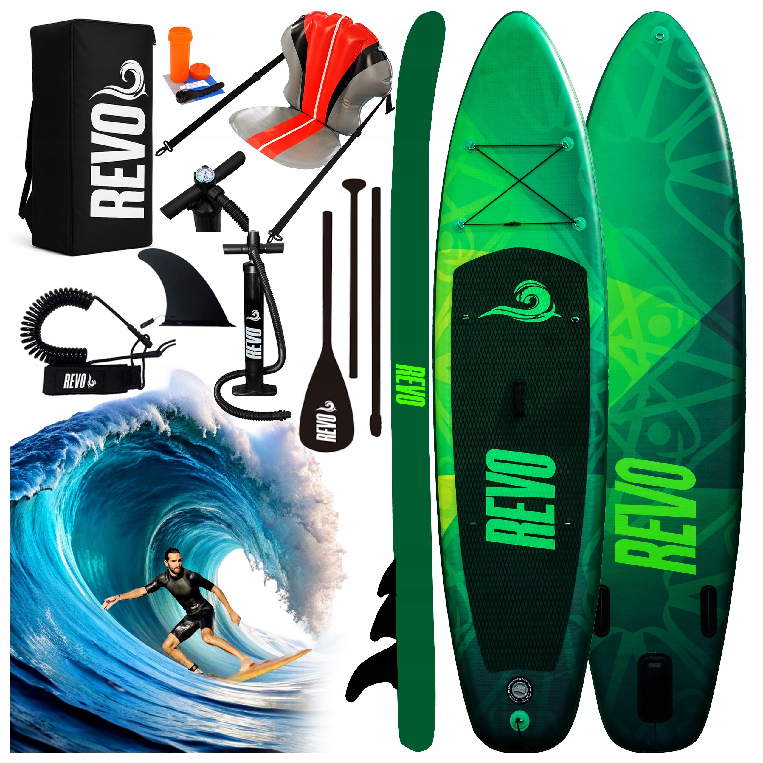  Sup doska na plávanie stand up paddle nafukovacie 320cm množina + sedadlo