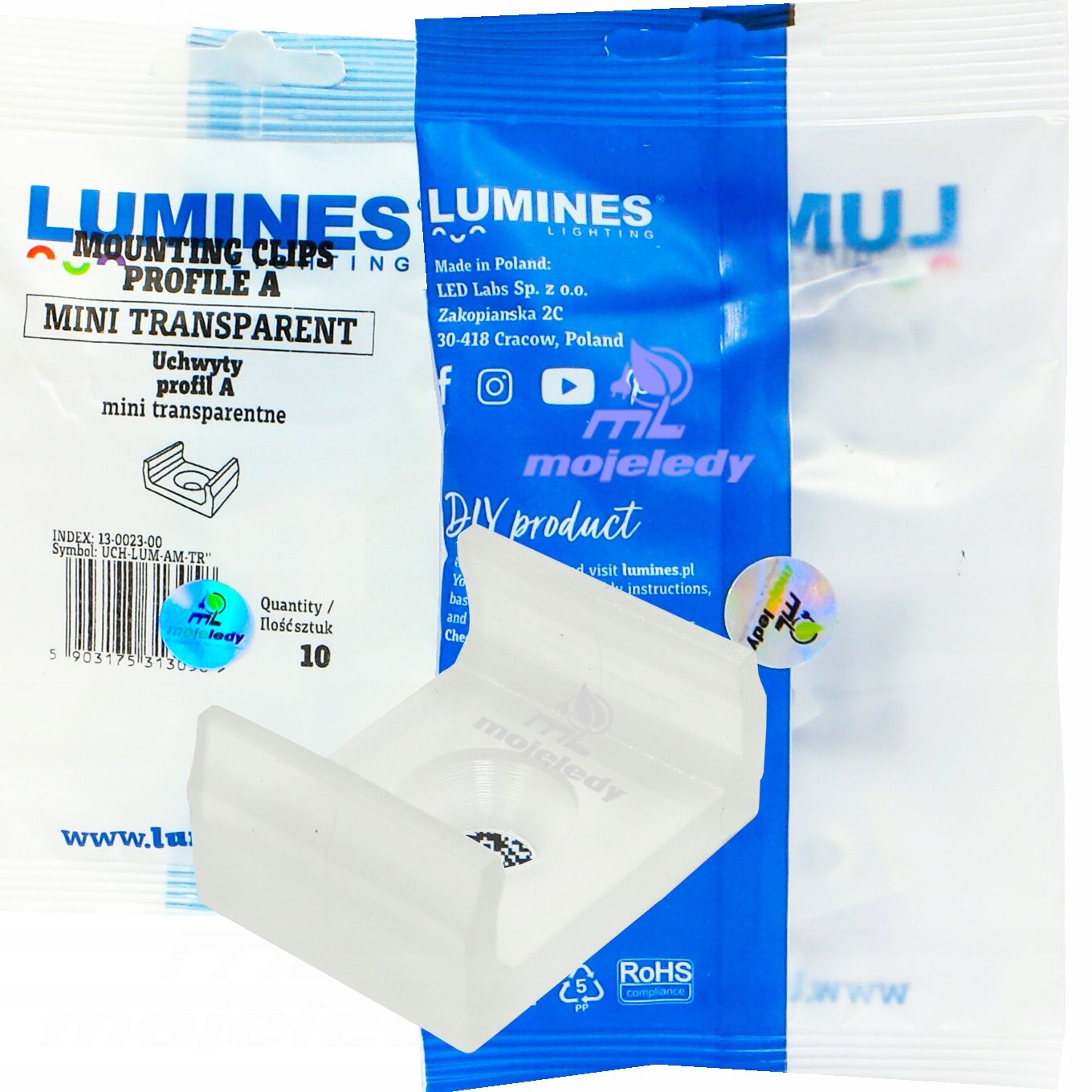 Alumīnija profils iledo balts lentes led piekārts 2m