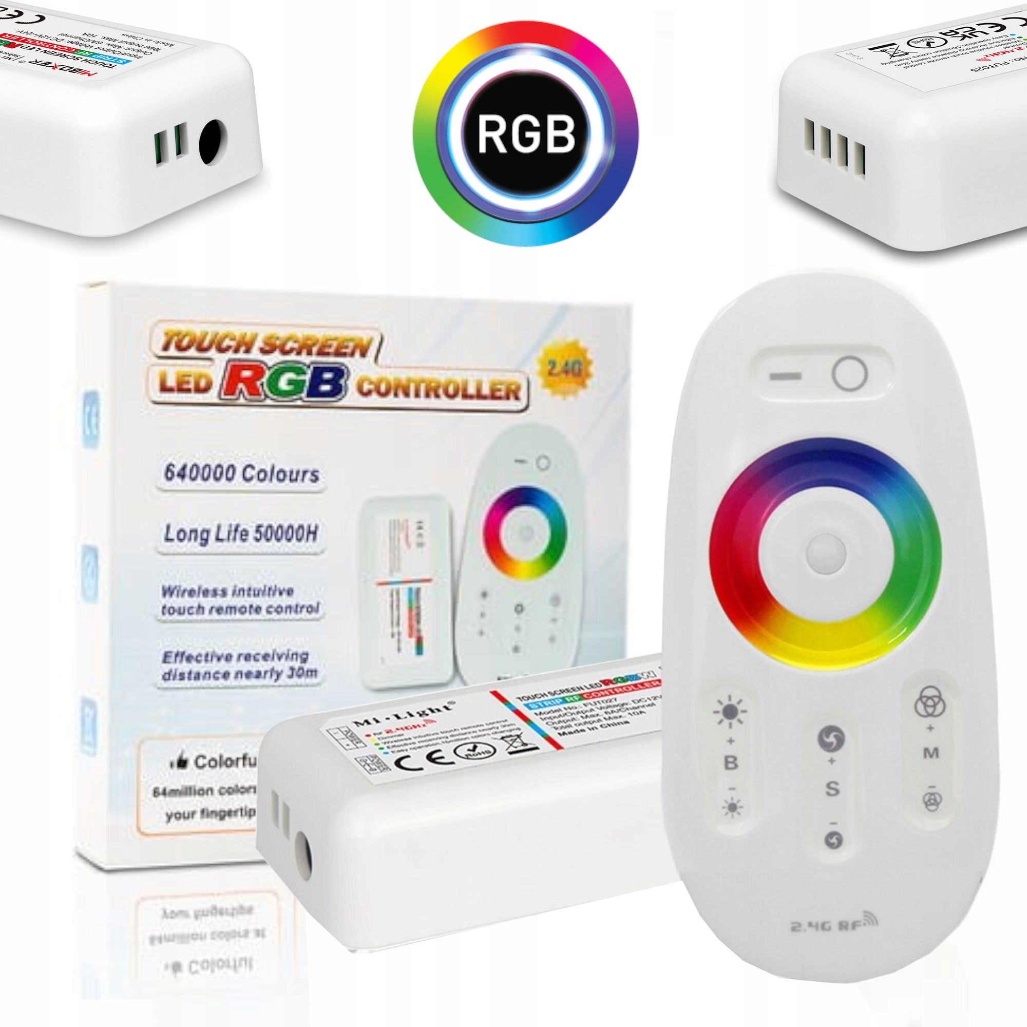  Komplektas valdiklio smart home wifi led'ams mono arba cct + valdymo pultelis zonų