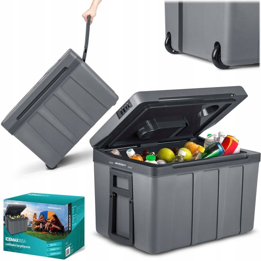  Turistinis šaldytuvas automobilinė didelis 12v 230v usb berdsenas 50l