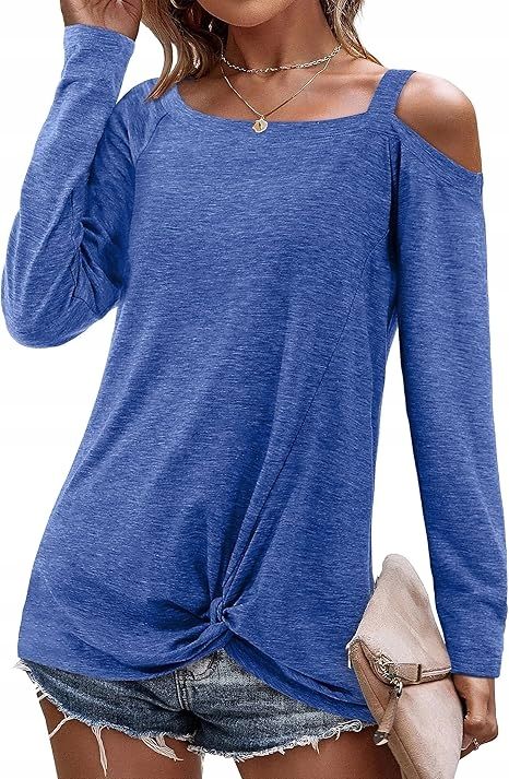  Women&#39;s tunic free with long sleeves on one shoulder cotton size l