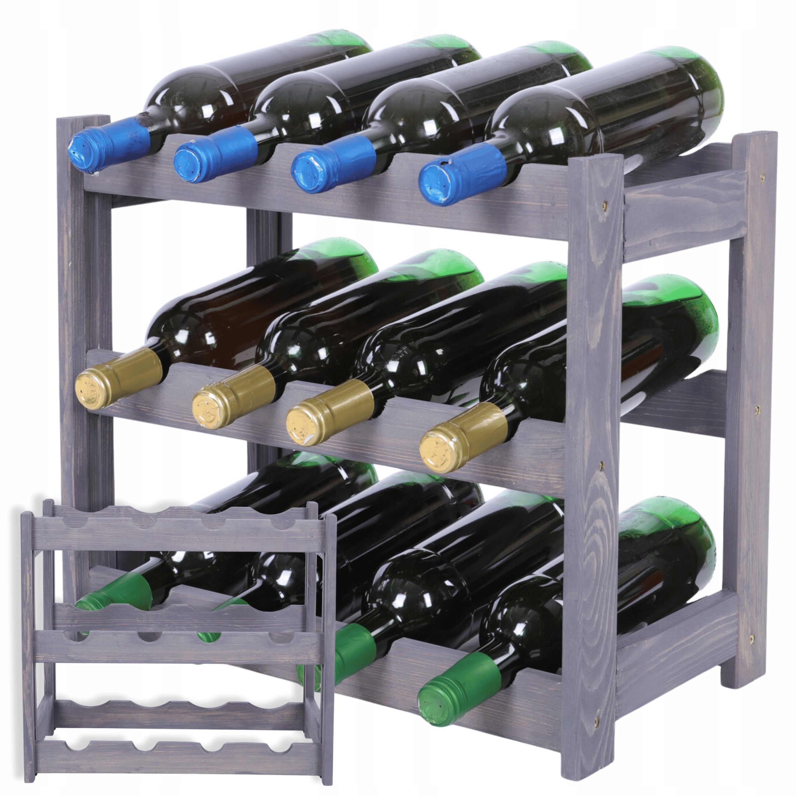  Regal vīnam koka statīvs pudeļu plaukts kabinets par alkoholu 12 kurpe