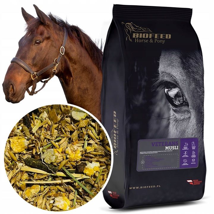  Biofeed horse&pony granulas zirgiem w apmācību barība maisījums 25kg