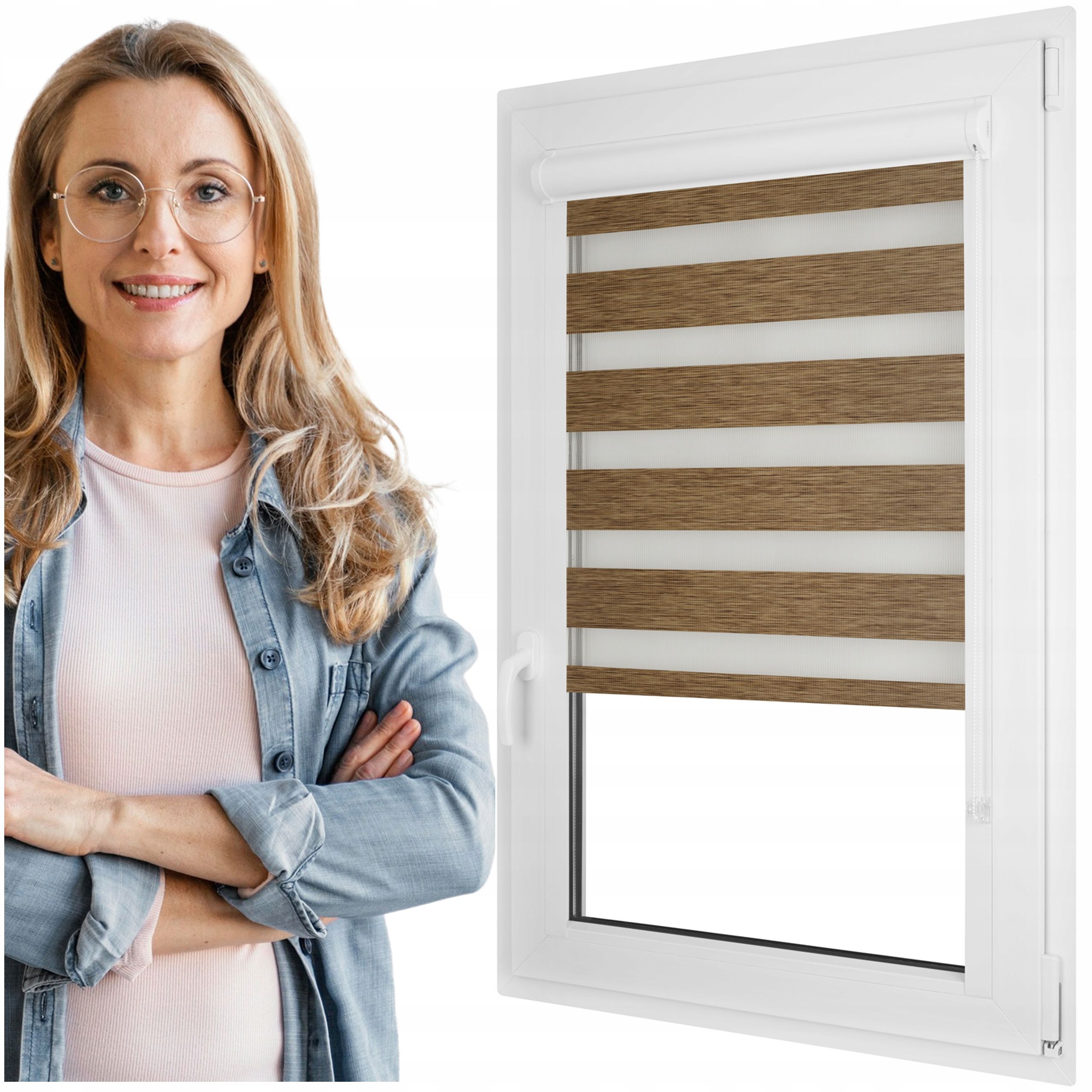  Roller blind day-night balcony according to measurements in the cassette alu according to measurements price for 2 cm