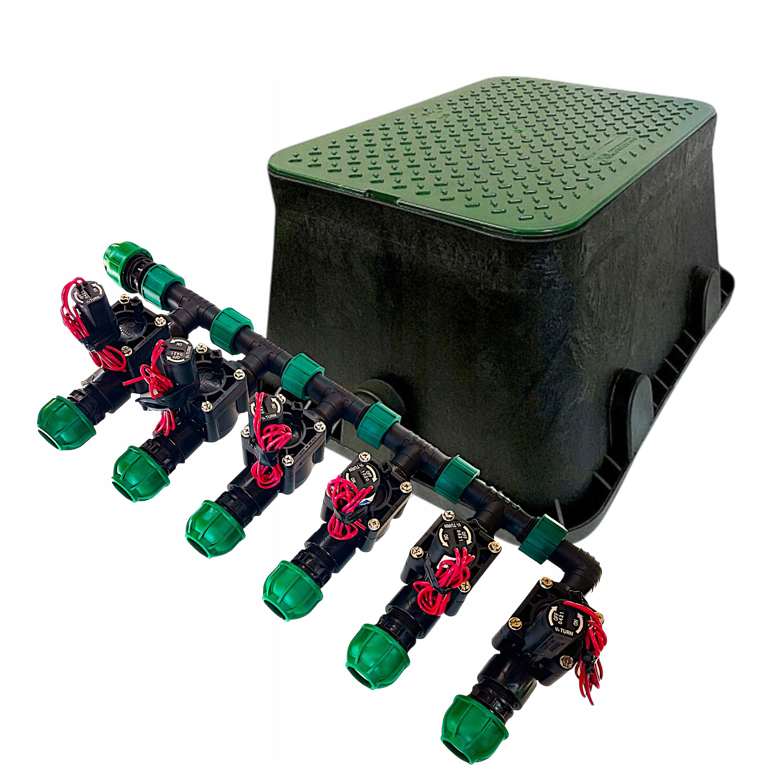  Set automatic irrigation garden 4 sections 12 sprinklers + box