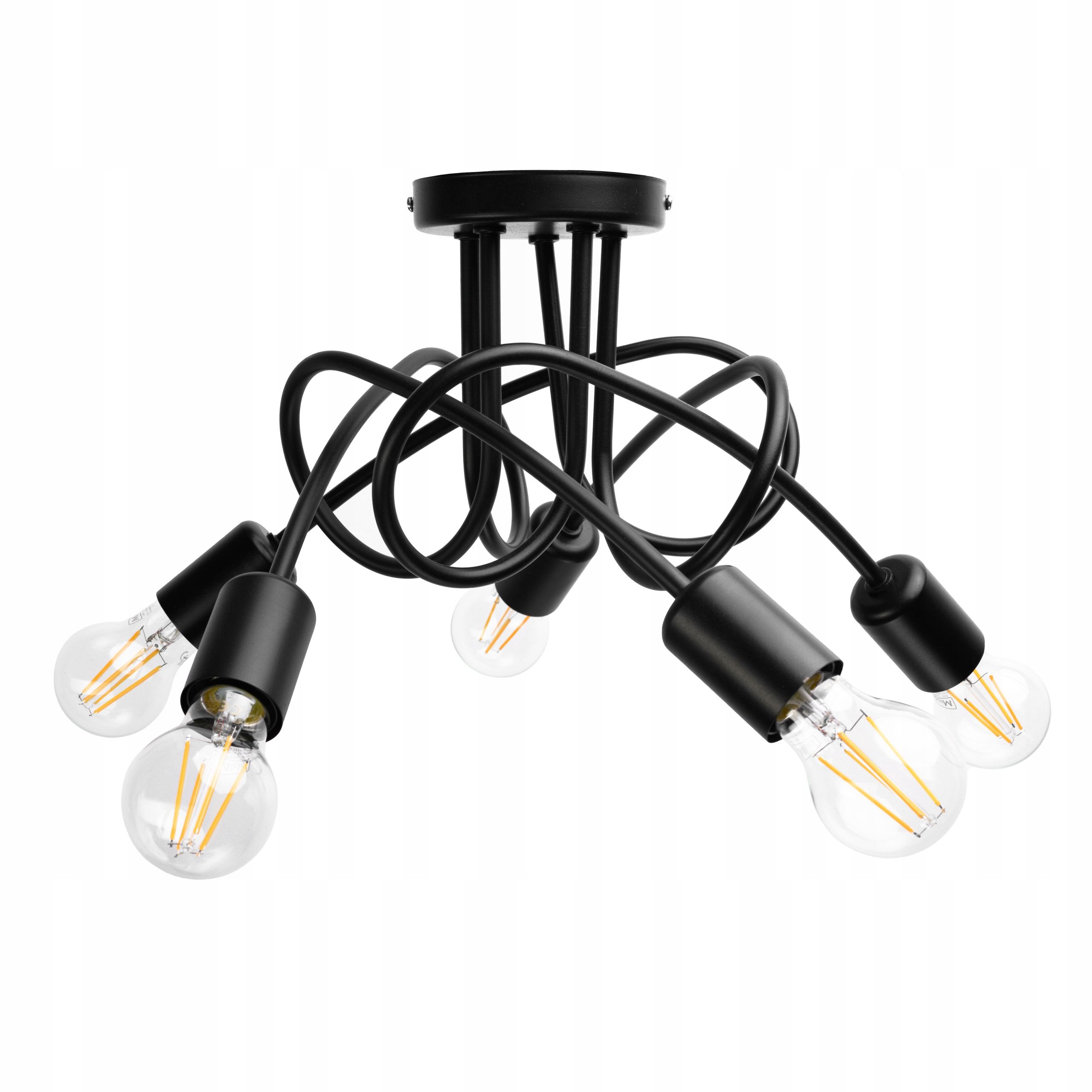 Pendant ceiling light zawijana loft style 2xe27 white for the living room kitchens