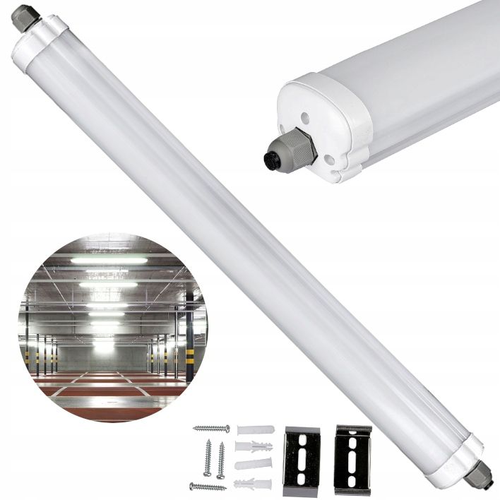  V-tac "samsung" lubinis šviestuvas led lempa hermetinė šalta 120cm 60w