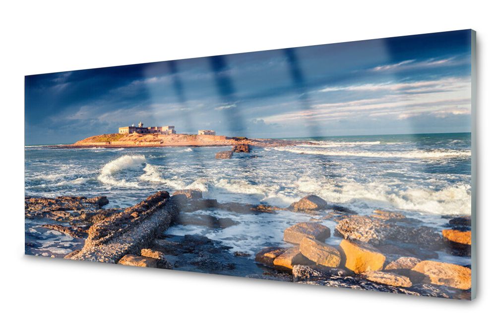  Lacobel glasplatte küche lilien wasser 140x70