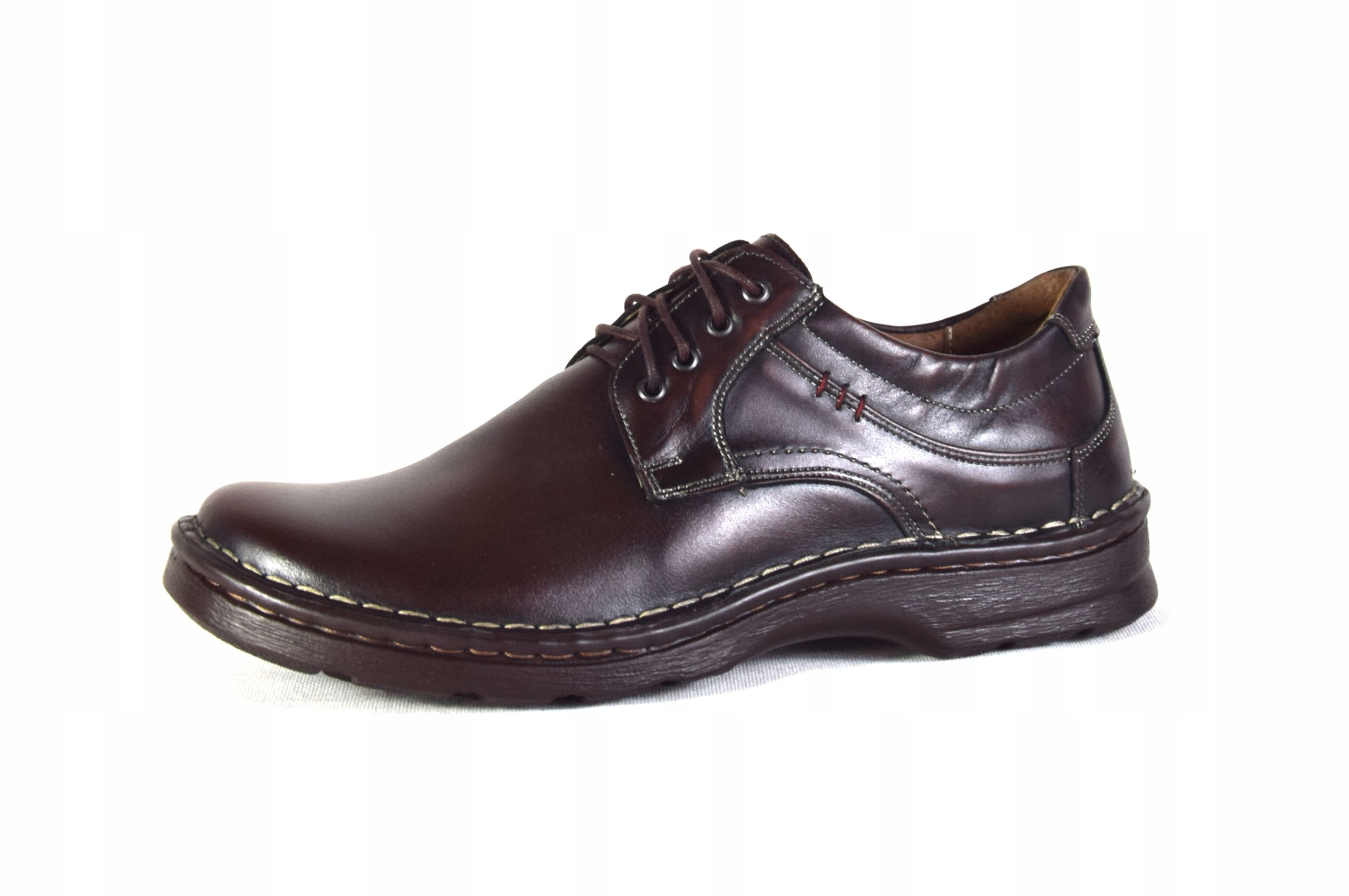  Men&#39;s shoes sewn styles casual brown color from leather m30 r.44