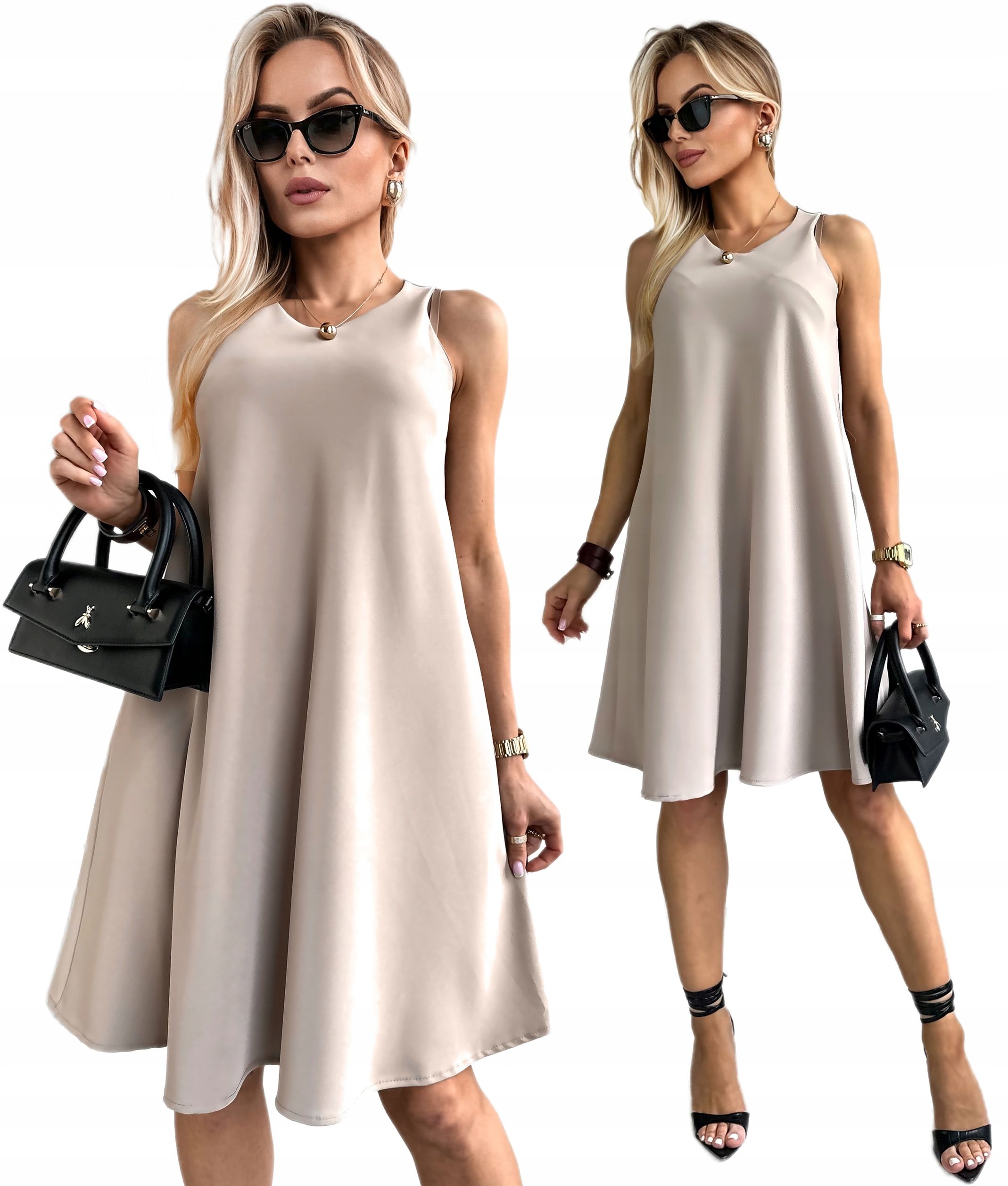  Občasný elegantní dámské šaty módní rozšiřující se dw03