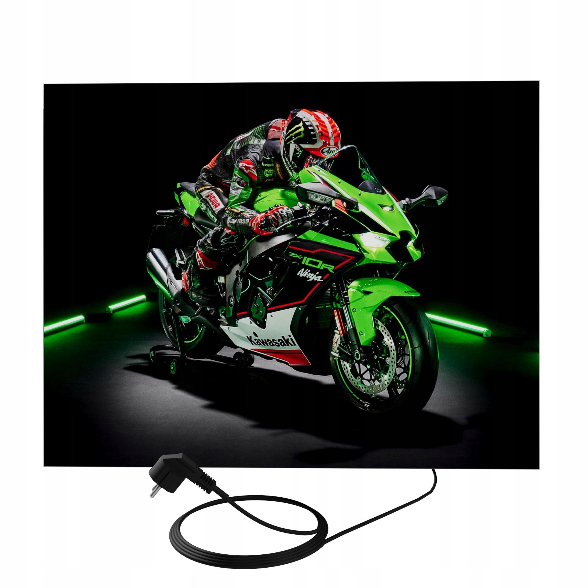  Sienas panelis ar led apgaismojumu 46 cm x 75 cm sēnes