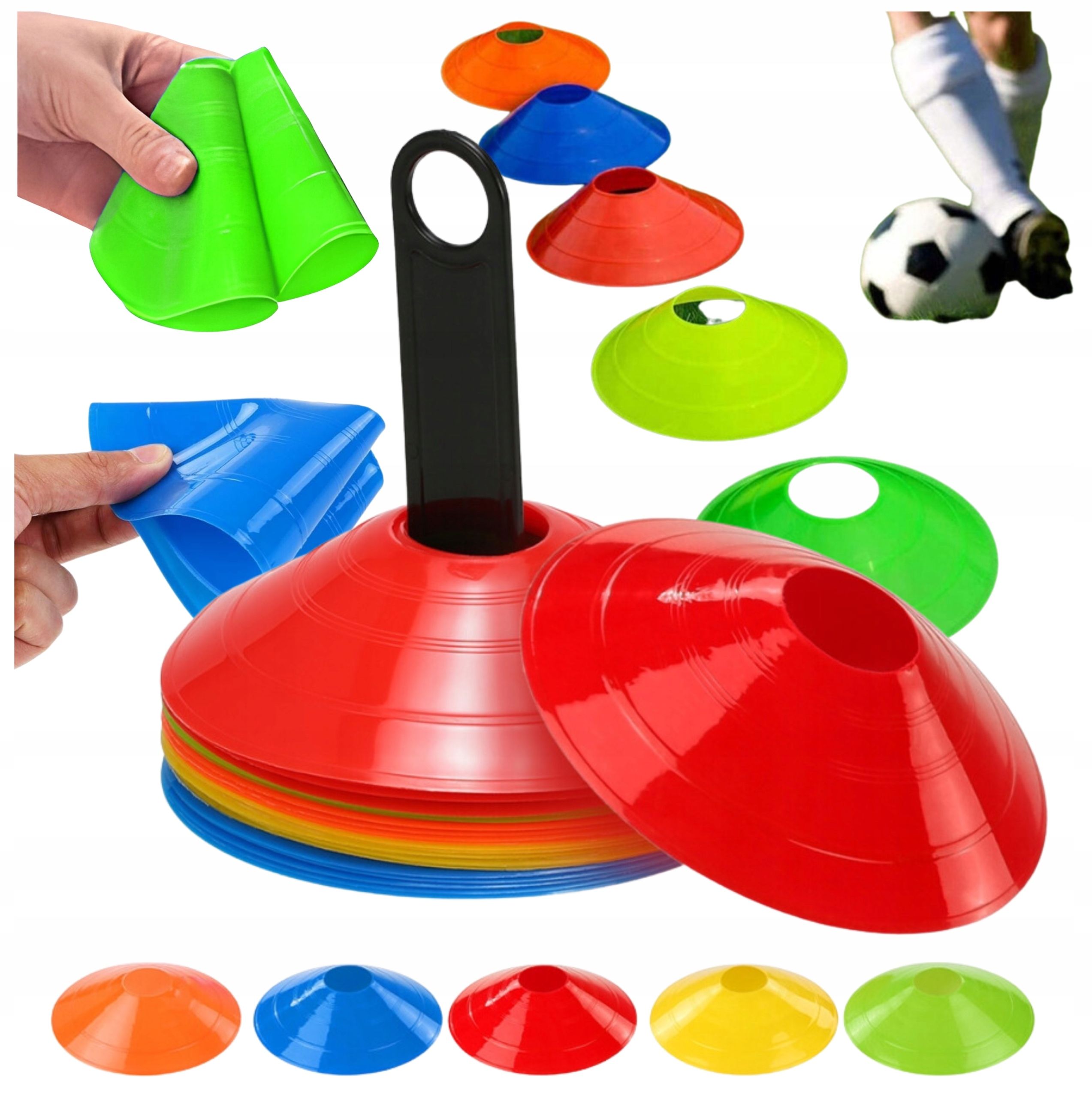  Training cones saucers mushrooms football 5 pcs. cone elastic nt