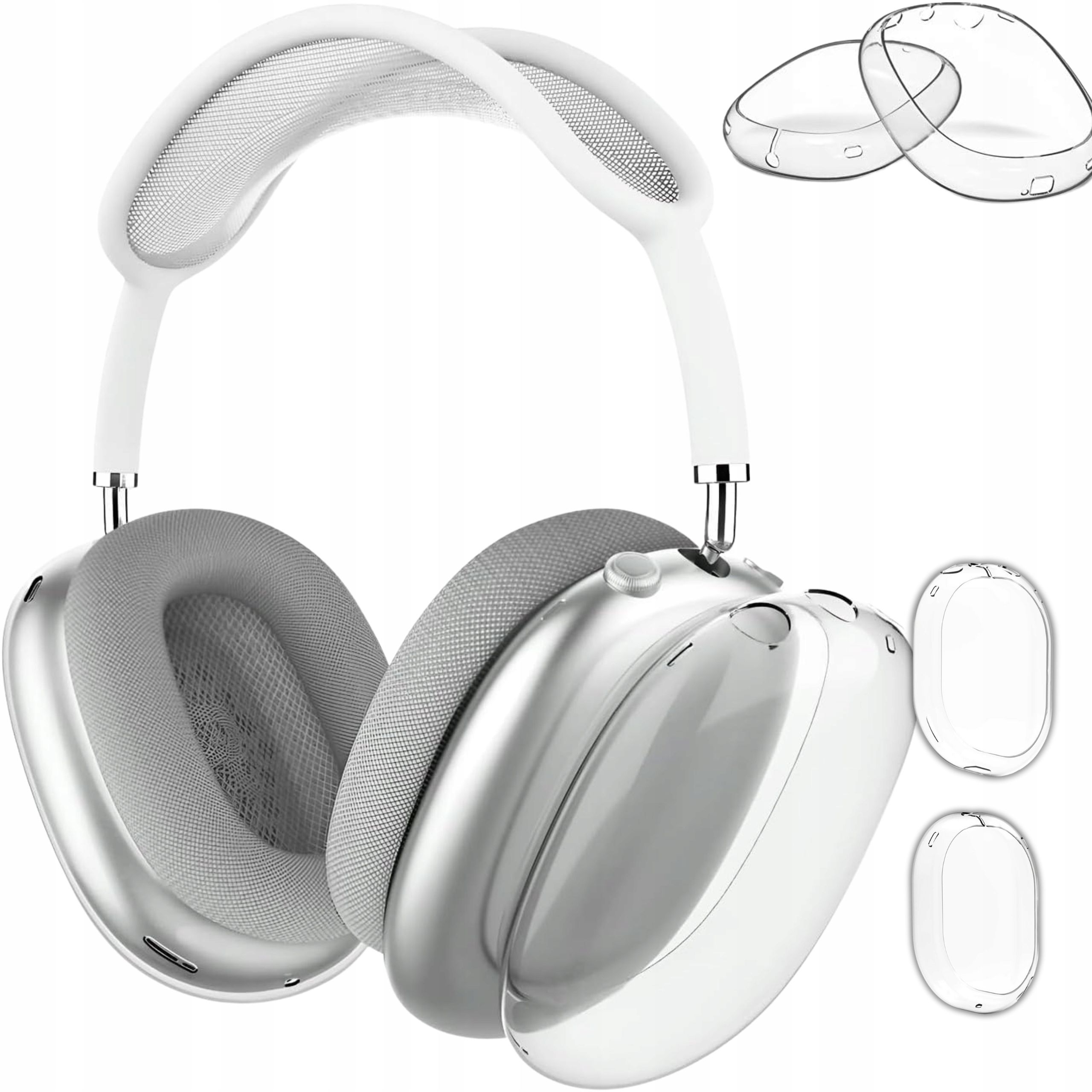  Silikónové puzdro apple airpods max bialy množina stráže 3v1 ochrana case