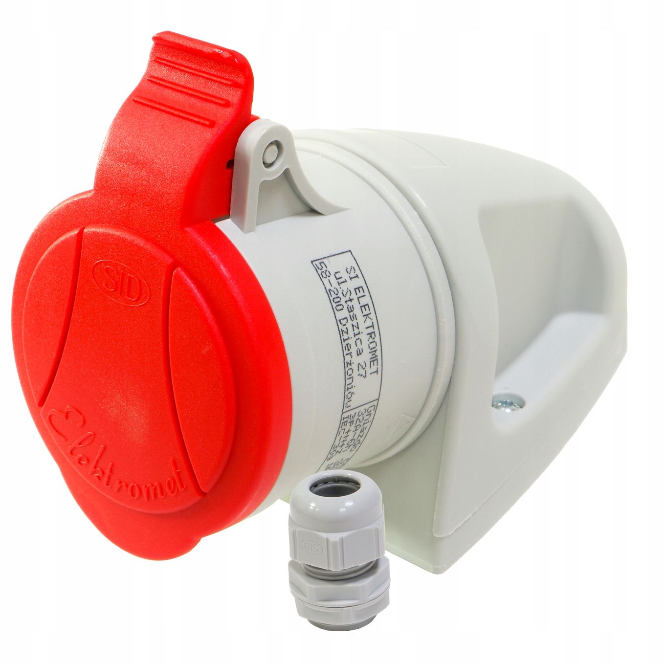  Taisns spraudnis 16a z/u uni-schuko melna krāsa wt-40