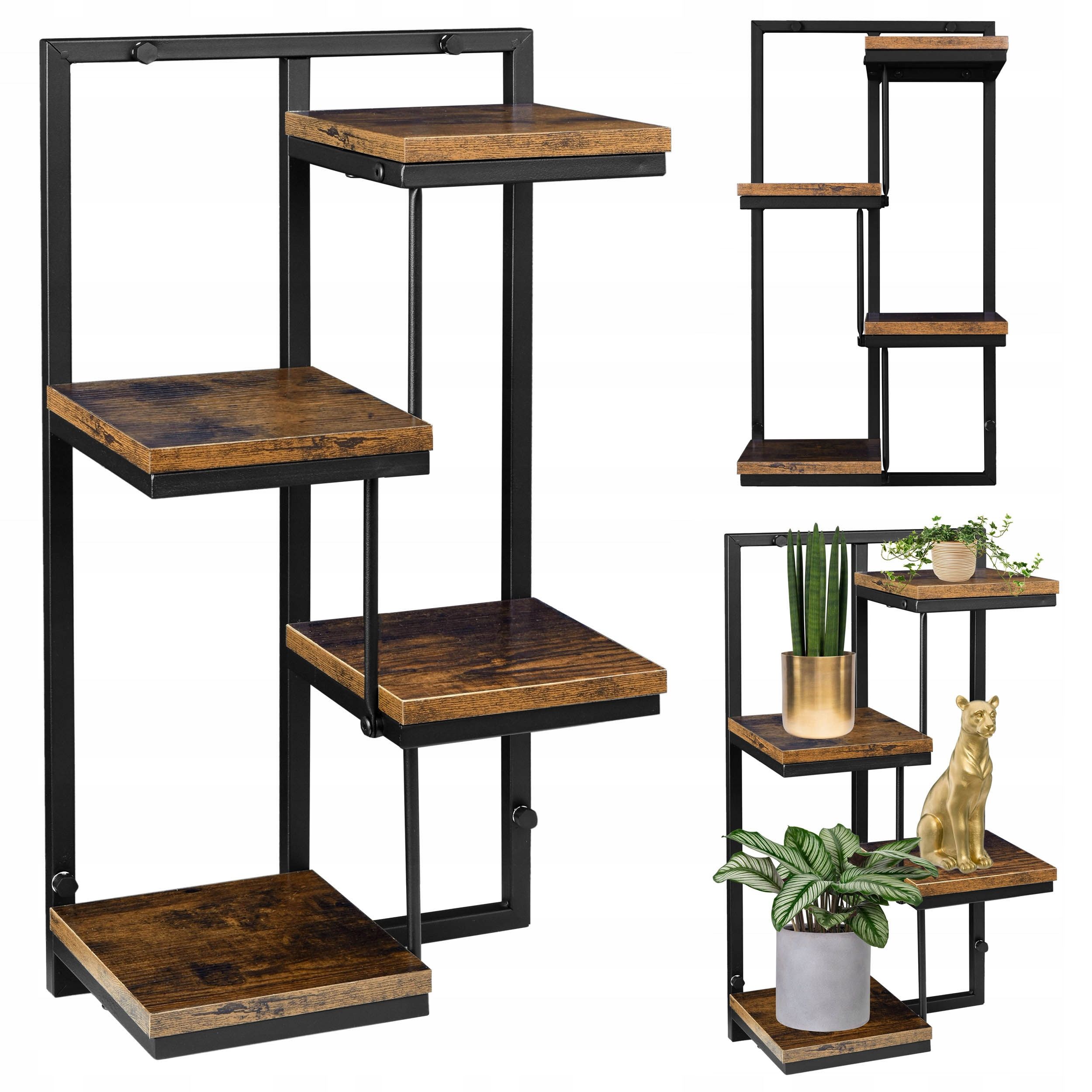  Metal stand for flowers flower stand flowerpots standing shelf with shelves loft style