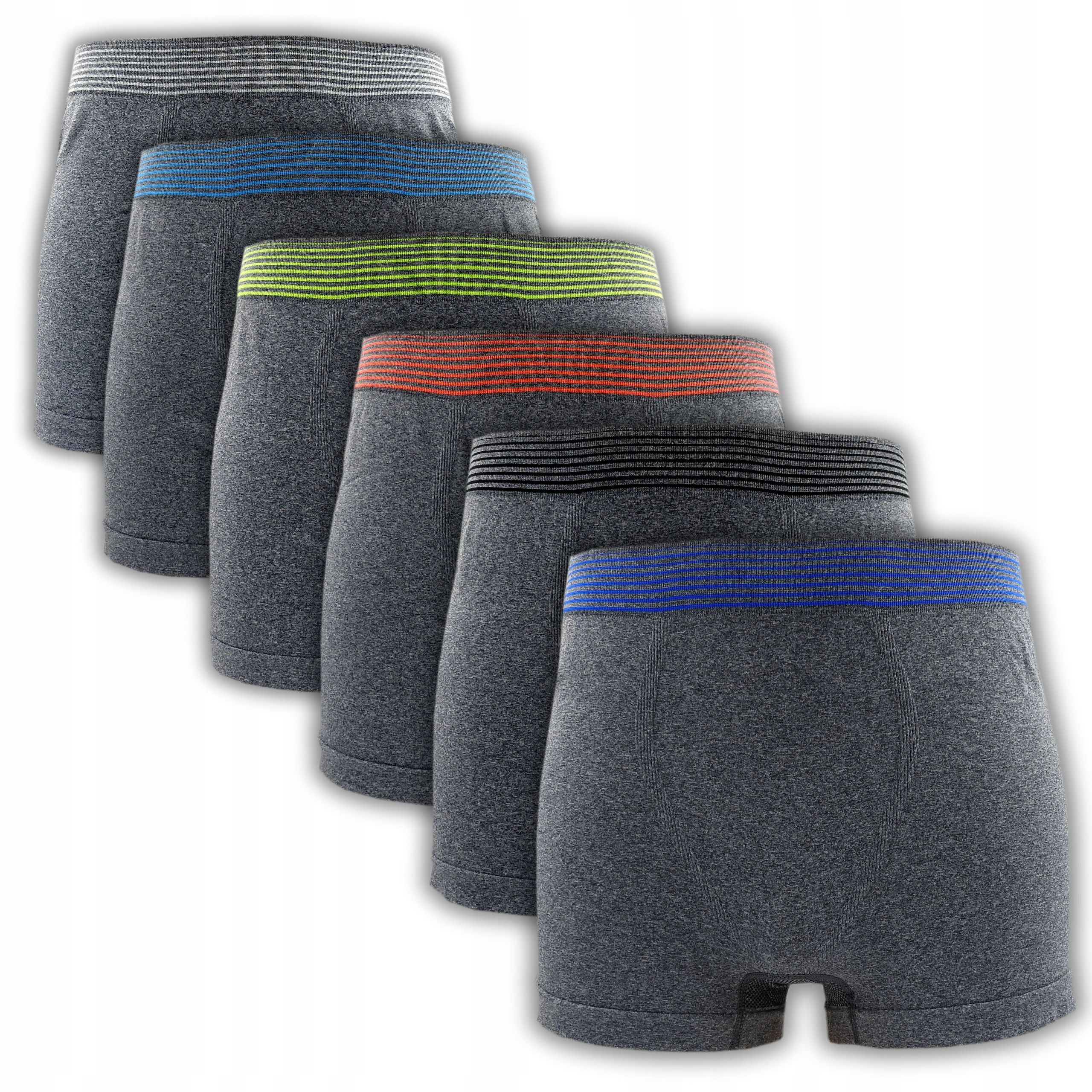  6x nohavičky pánske boxerky bezšvový elastický farbistý spisy veľkosť m/l