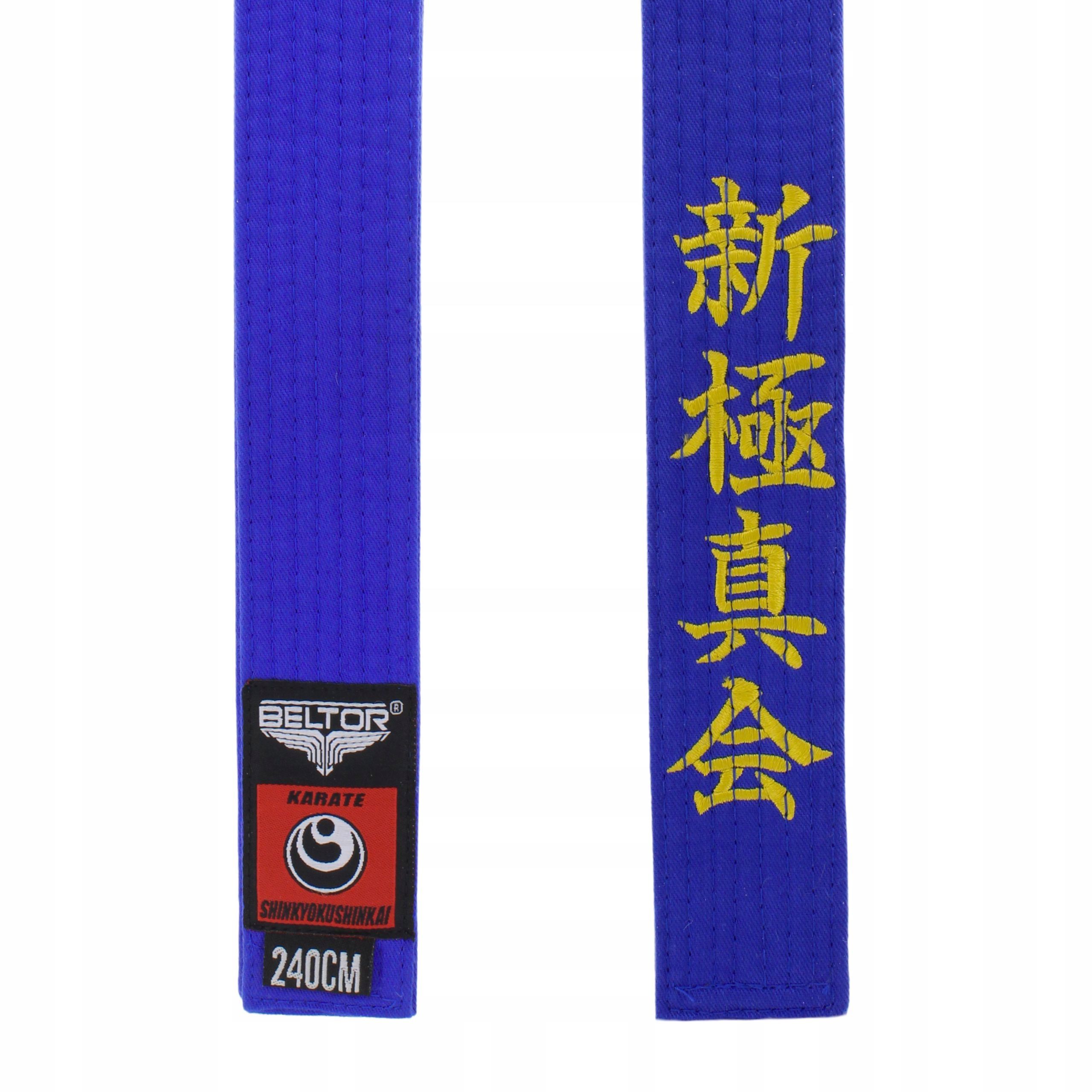  Beltor blau gürtel karate shinkyokushinkai mit stickerei in karategi 200 cm