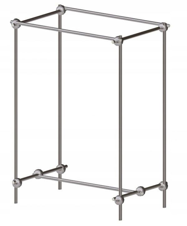  Stand with holder for clothes hangers shelf 2x1,5m