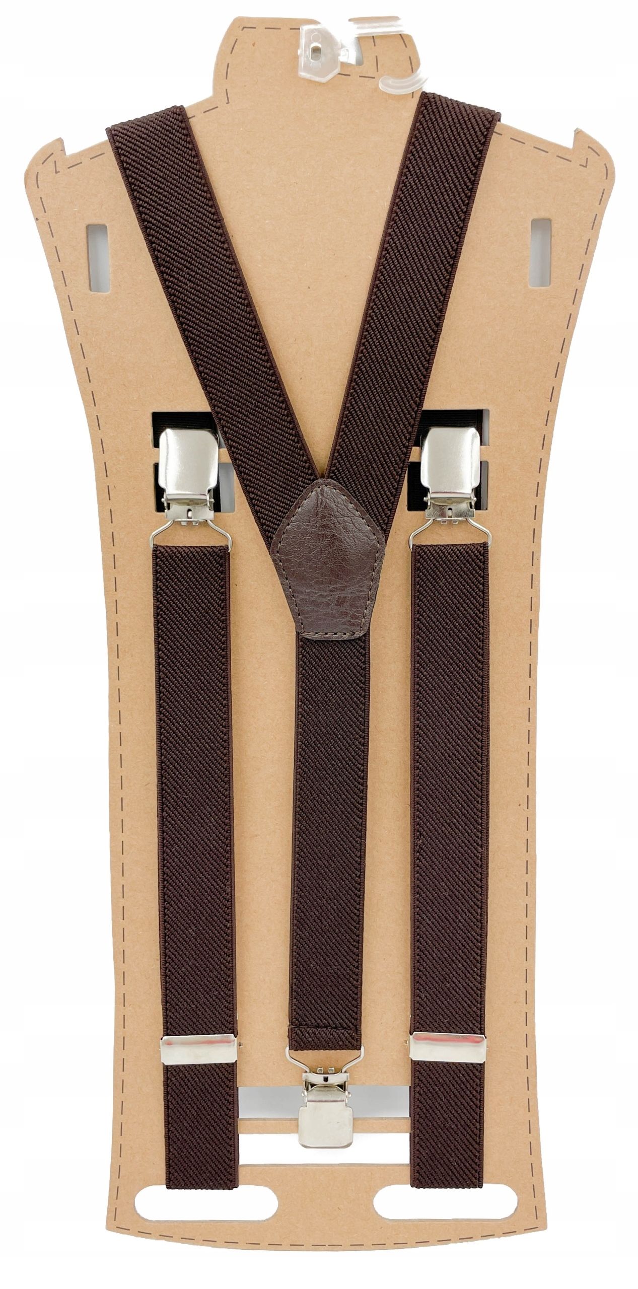  Burgundy uniform smooth braces for trousers