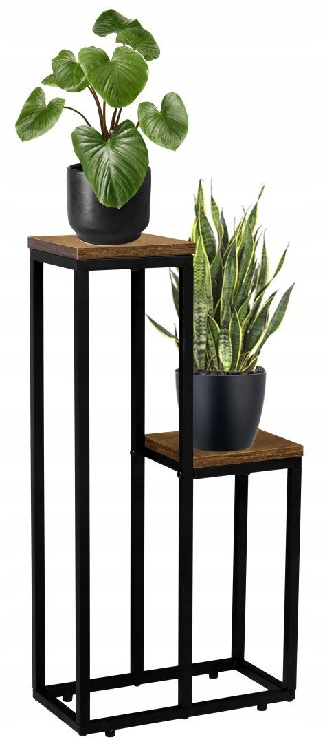  Stovas gėlėms lofto stiliaus piatto rustic 40 cm juodas