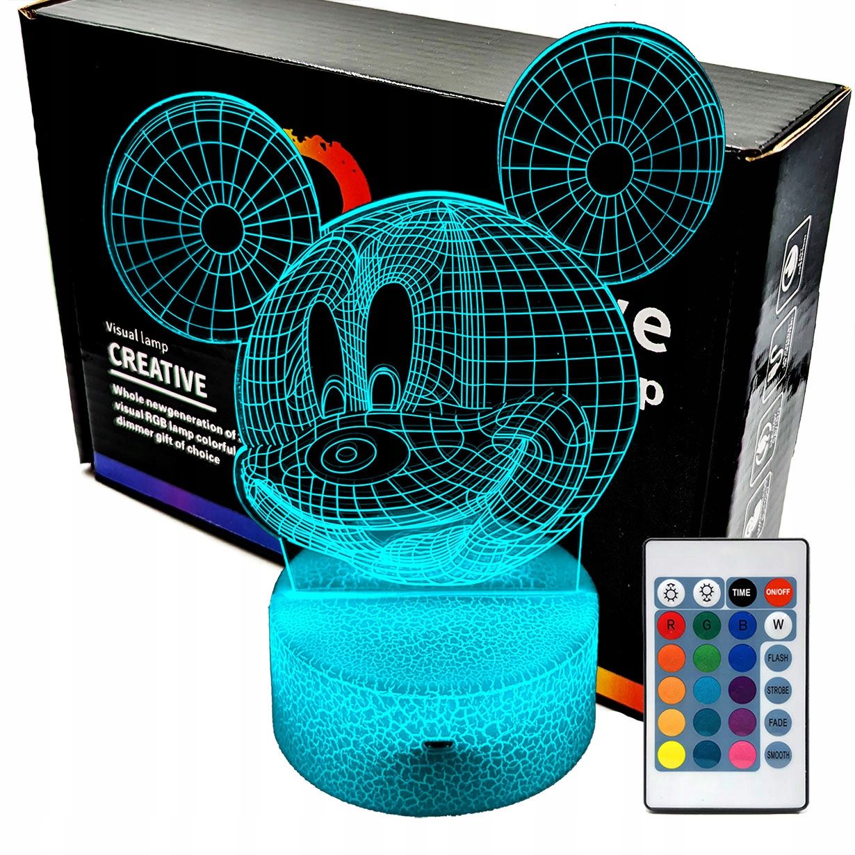  3d naktinė lemputė lempų daugiaspalvis