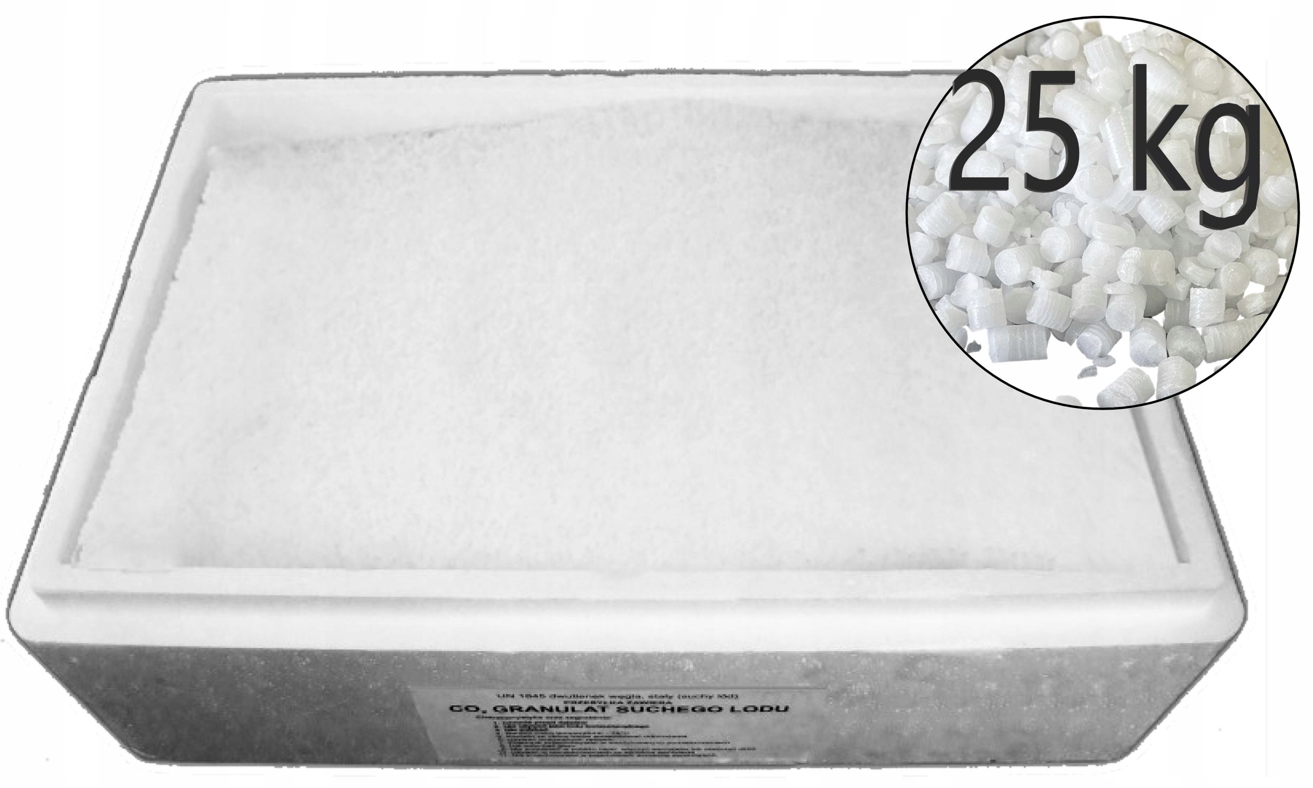  Sausas ledas maisto pramonei 3 mm 15 kg + termo dėžė