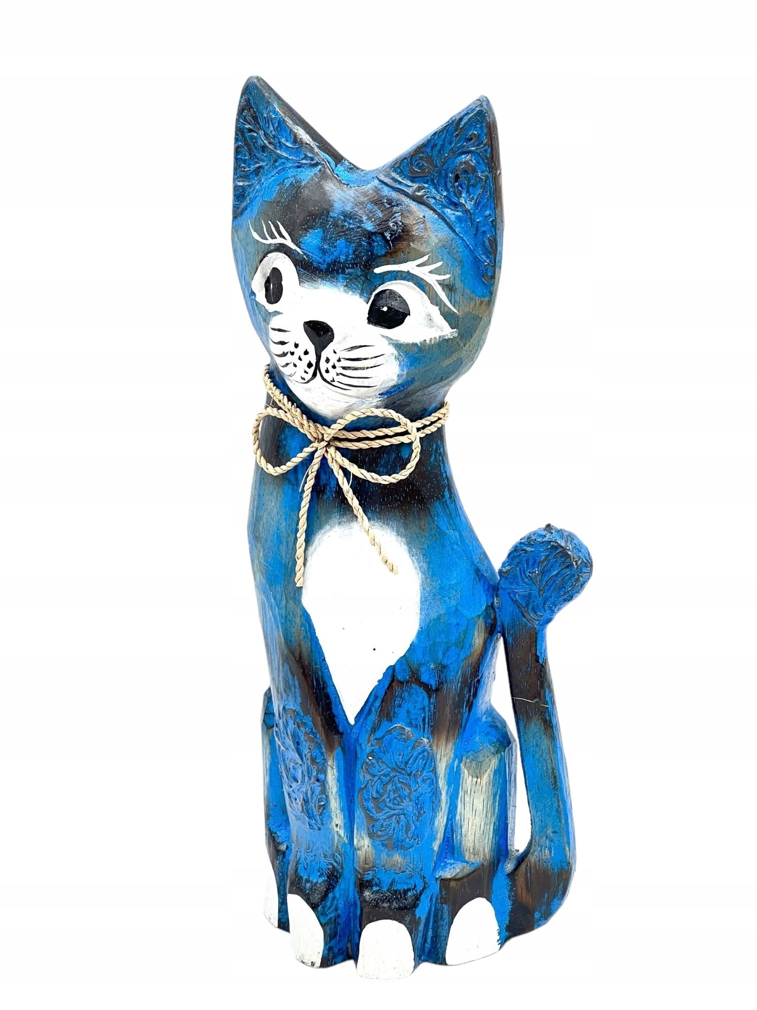  Katze kätzchen holzfigur wunderschön einzigartig dekoration oder geschenk 30cm