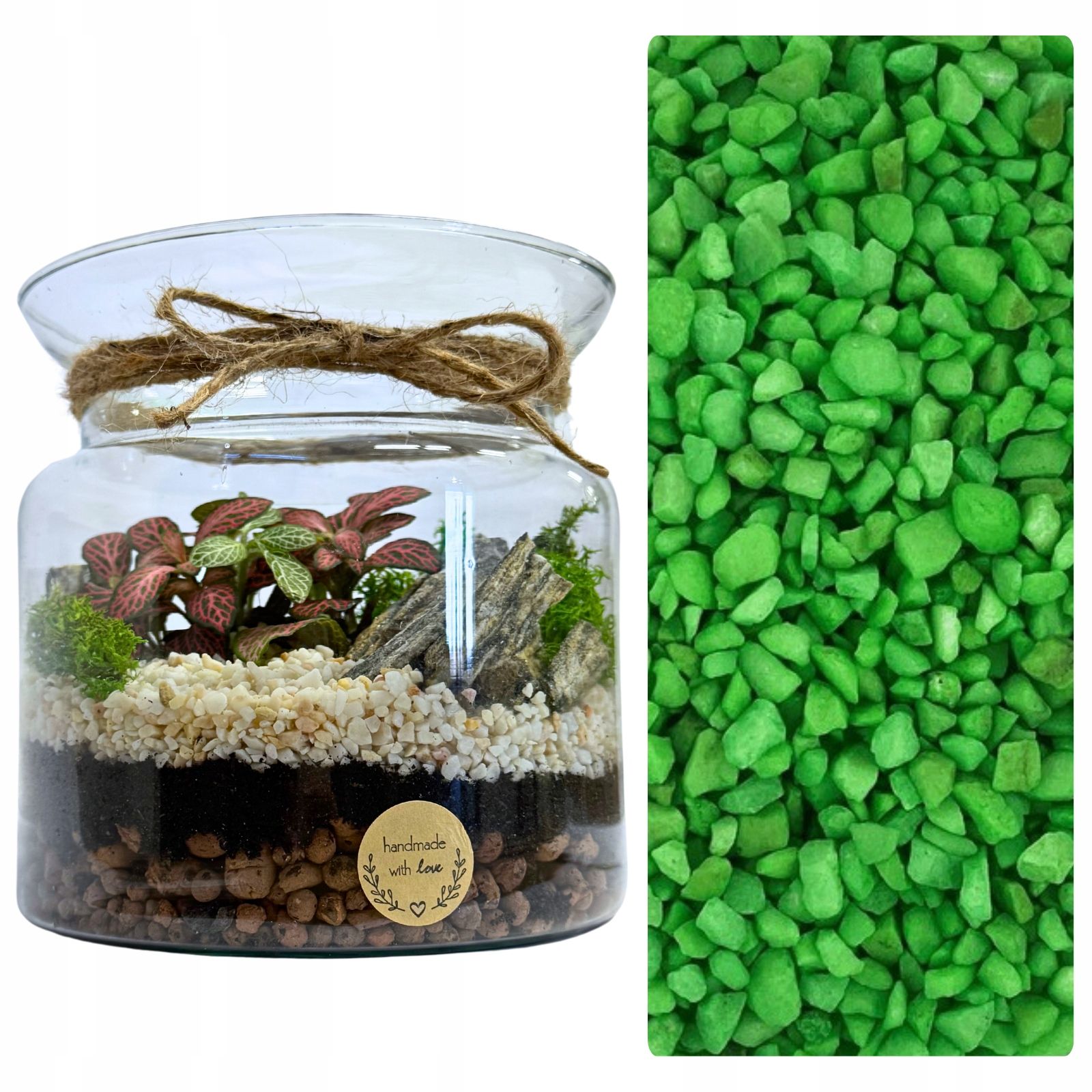  Moss chrobotek light green to the forest in a glass jar in glass decoration 10g
