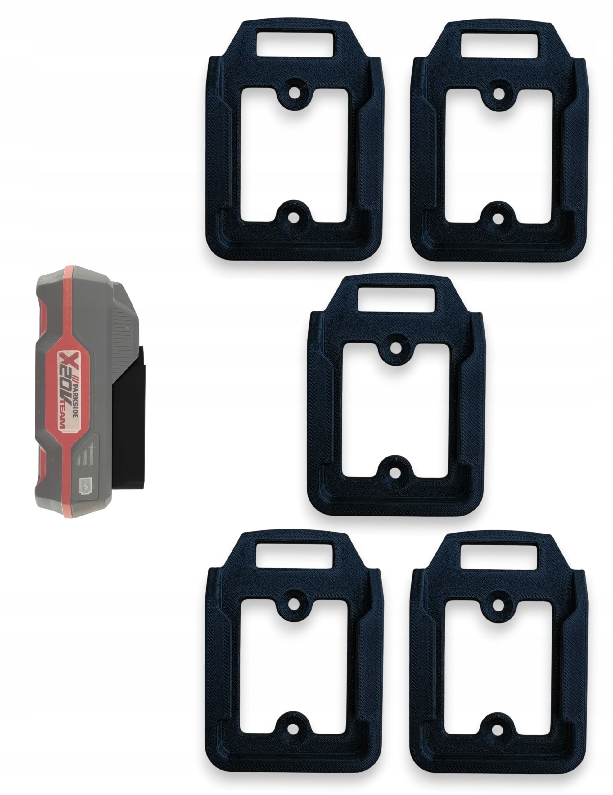  Držák potvrzení s baterií baterie parkside x 20v sodík click klik černá barva