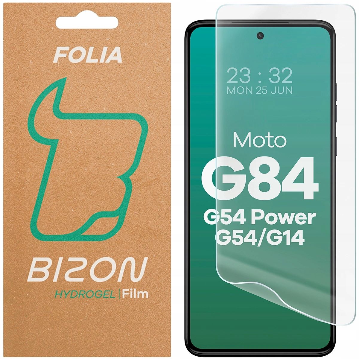  Hidrogelio plėvelė bizon į moto g14 4g/g54 5g/g54 power 5g/g84 5g