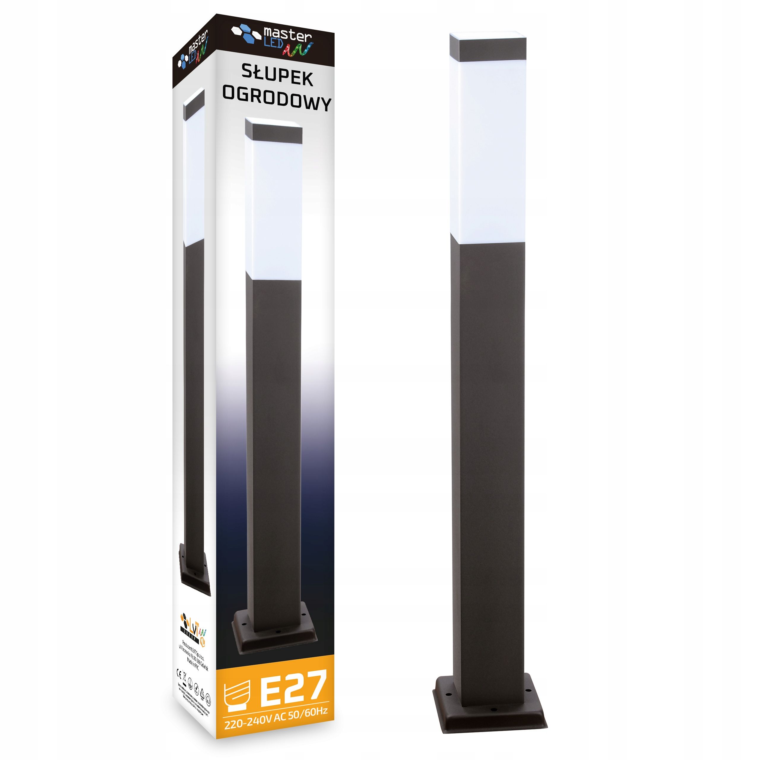  Led stojací lampa zahrada 45cm sloupec pohybový senzor zewnetrzna e27 led