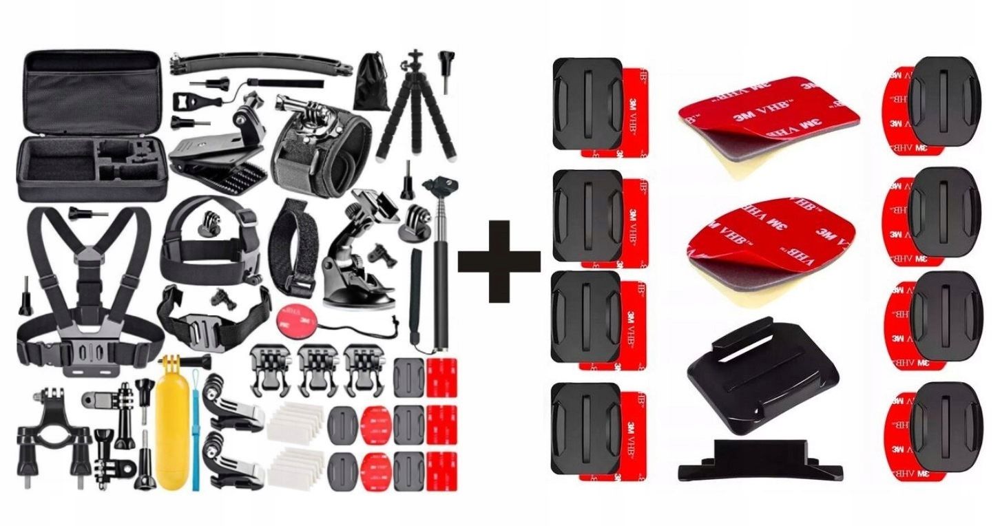  Niezrownany set xxxx-l gopro 13-8 dji osmo action + glass x6 + case pro