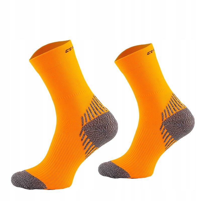  Socken compress running socks short comodo run6 neon orange farbe größe 43-46