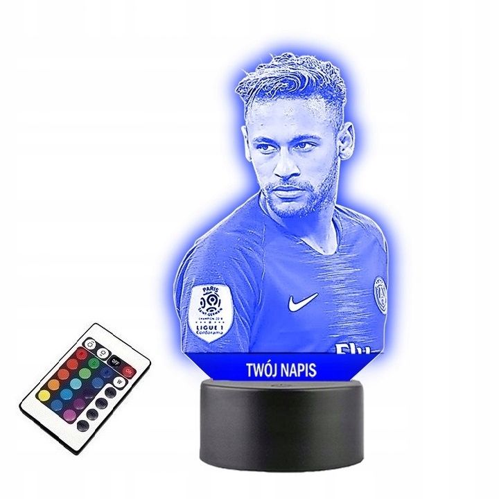  Lemputė ant stiklo lionel messi 3d led rgb + valdymo pultelis 16 spalva