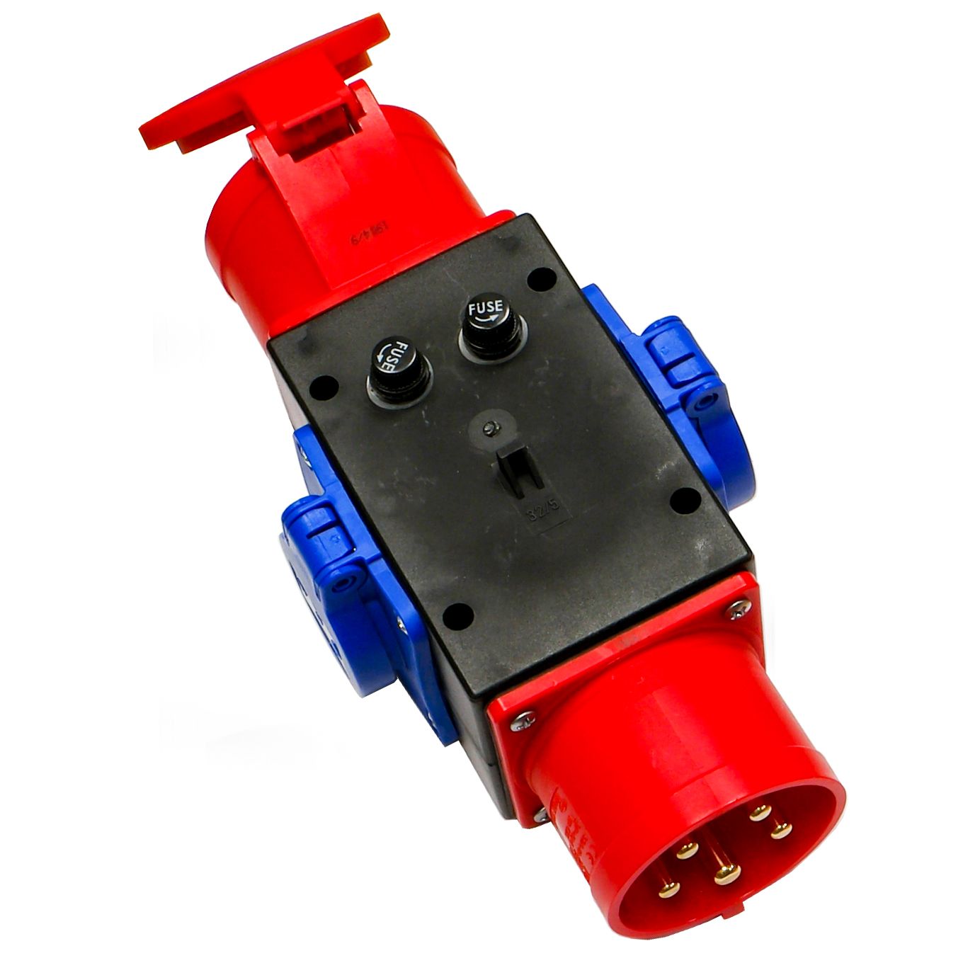  Taisns spraudnis 16a z/u uni-schuko melna krāsa wt-40